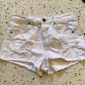 High waisted shortie shorts